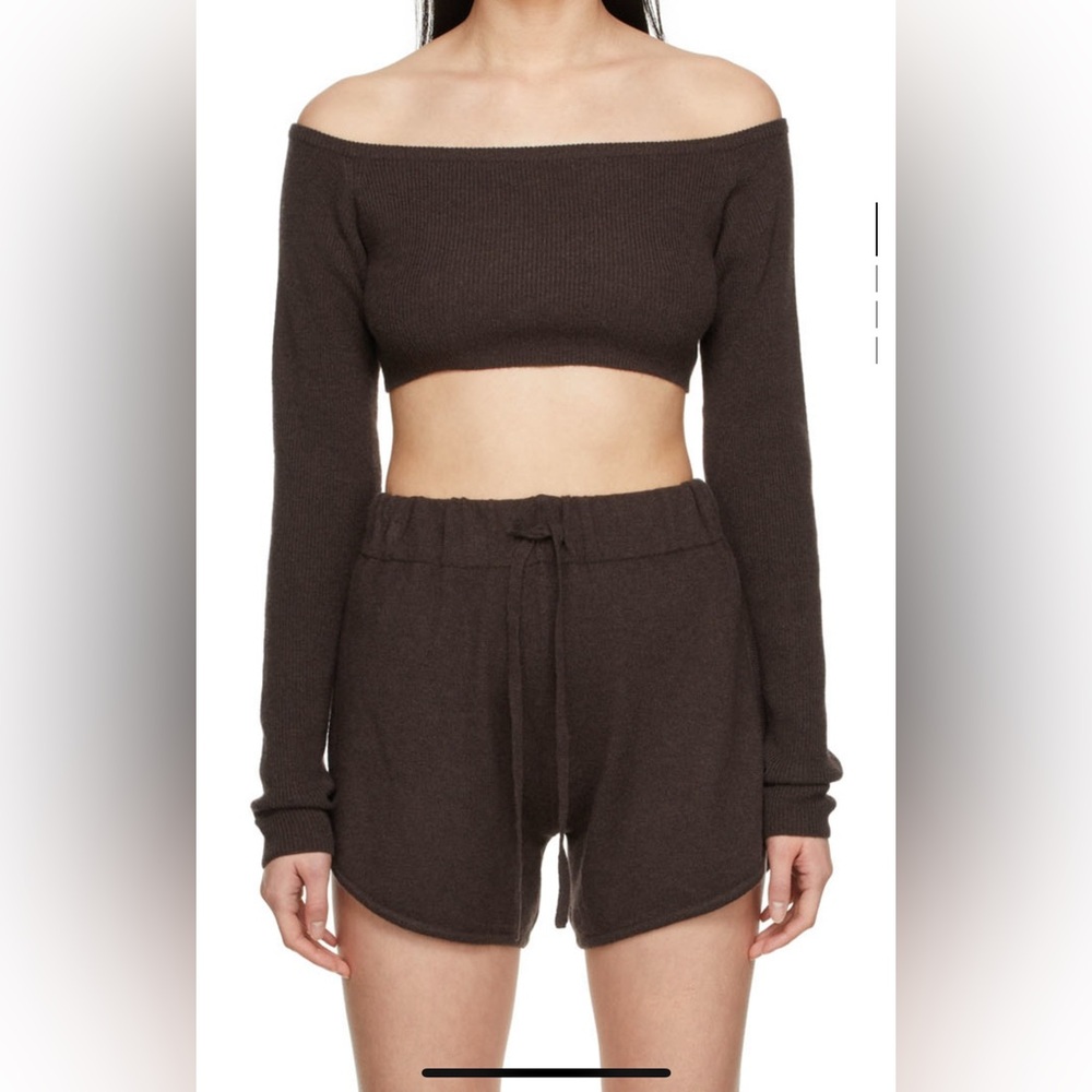 NWT Lisa Yang Brown Gina Cashmere Sweater Size 1